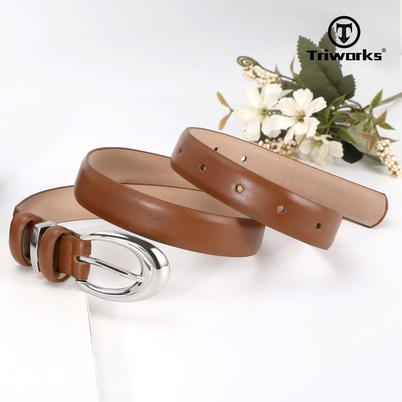 2 Pack Women Leather Belt For Jeans Pants Fashion Ladies Skinny Faux Leather🐯